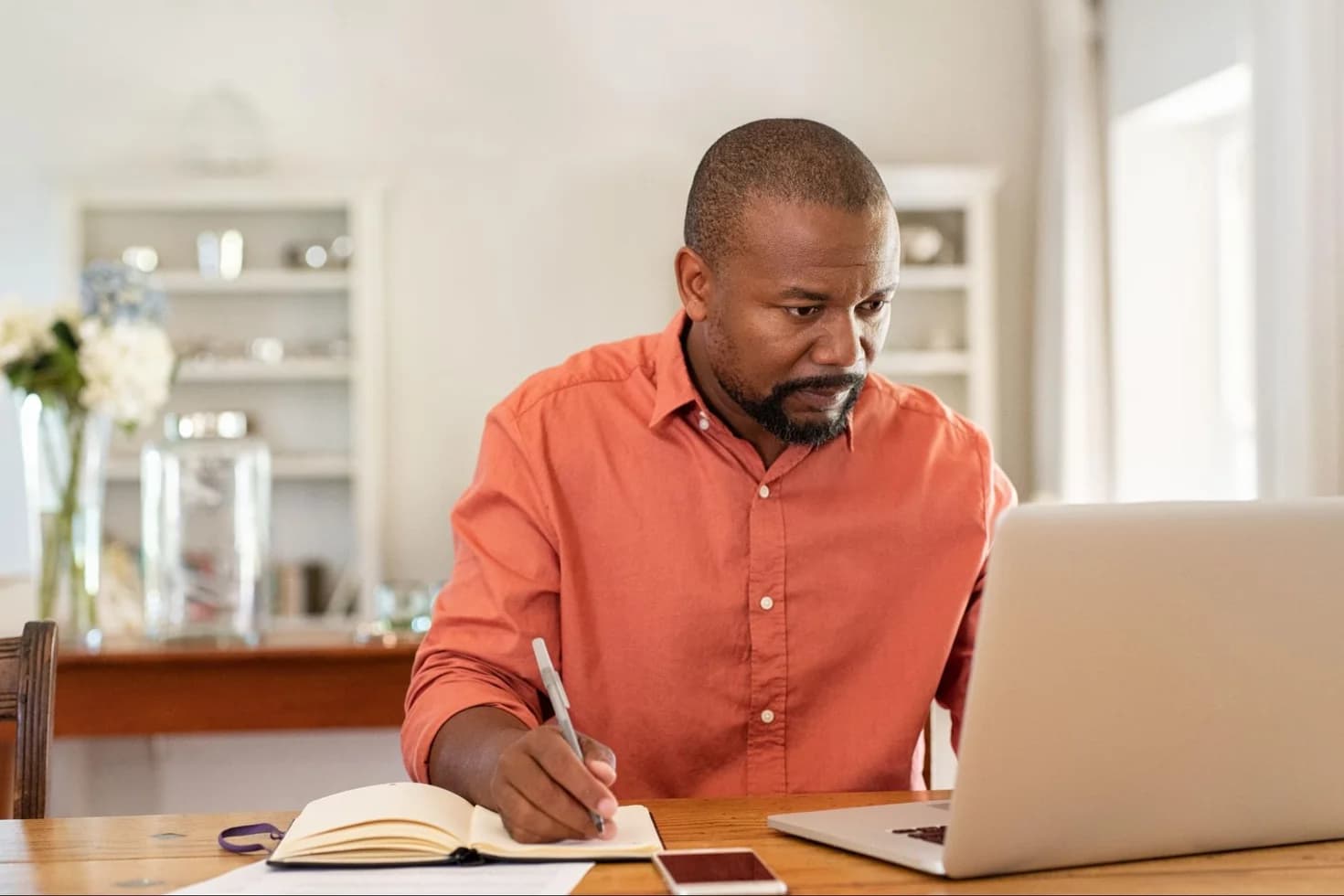 Guy Researching Online