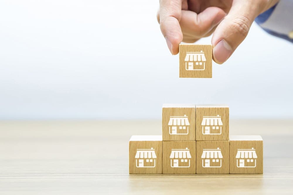 Franchise Strategy Wooden Cubes