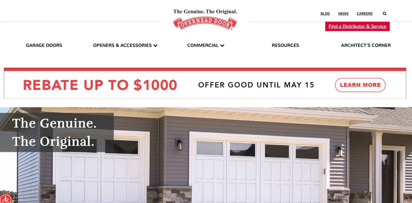 Overheaddoor Com Screenshot