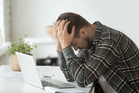 a person looking discouraged