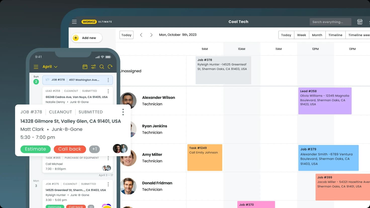 Workiz Scheduling