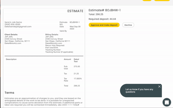 online payment form