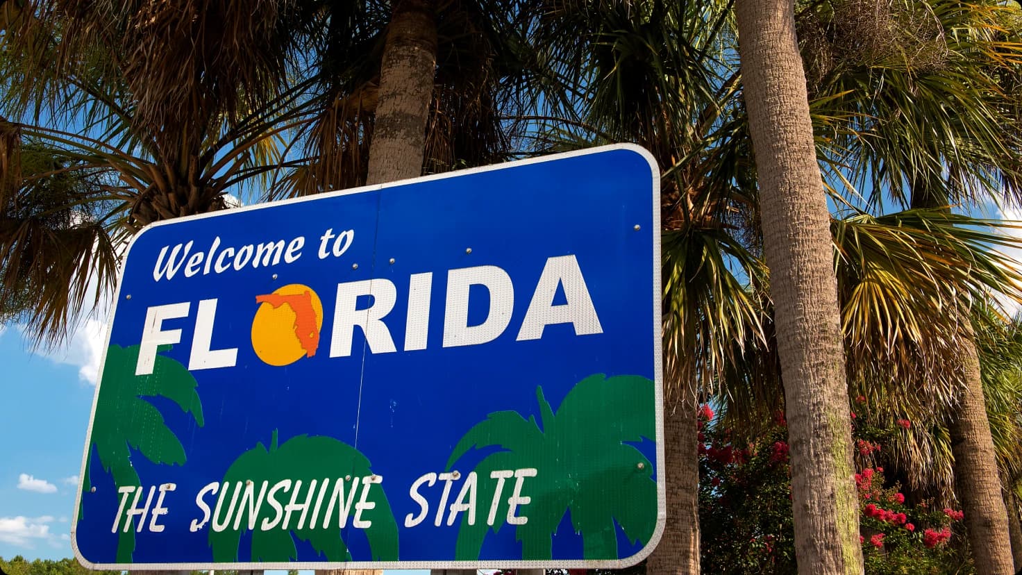 Welcome To Florida Signboard