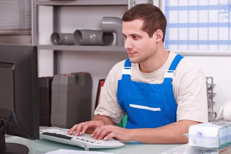 Technician Scheduling Jobs Office Computer V16231250