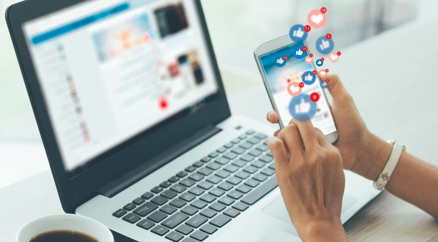 Ads On A Mobile Phone And Laptop Aspect Ratio 1472 816