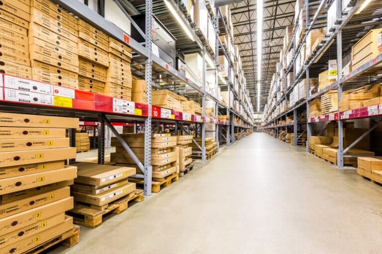 a storage full of boxes
