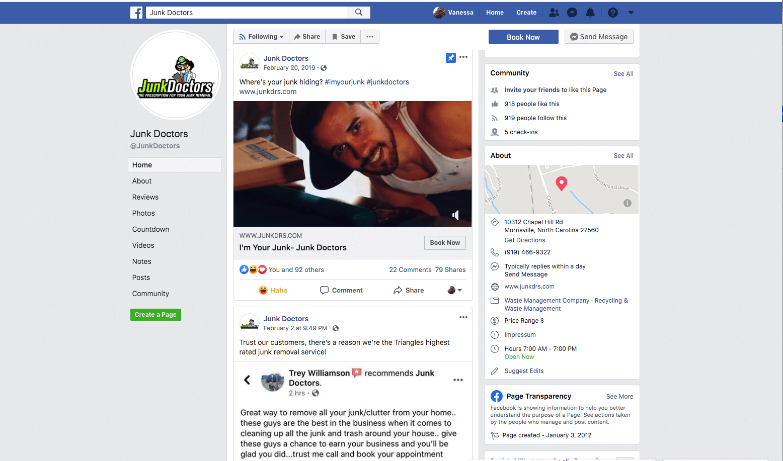 Junk Doctors facebook page