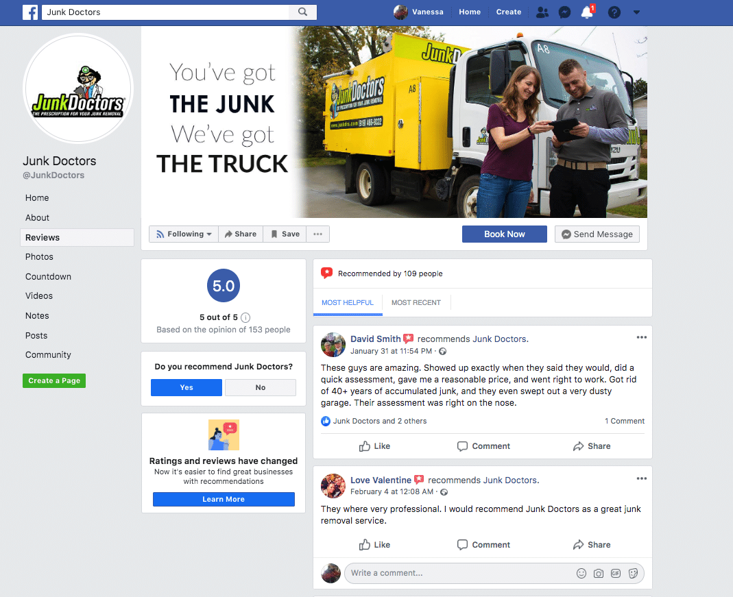 Junk Doctors facebook page