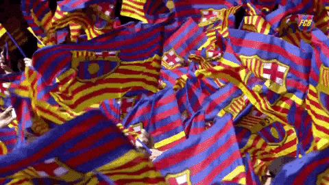 barcelona football club flags