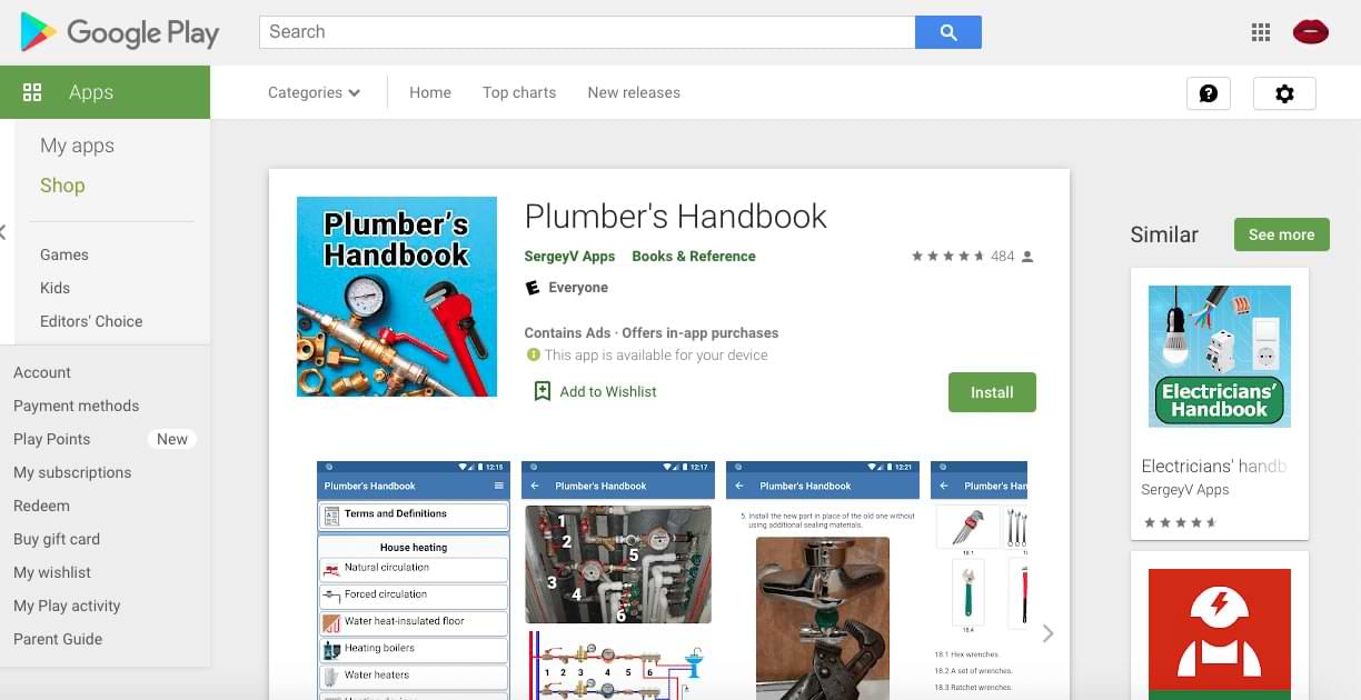 plumber software screenshot