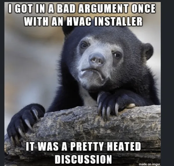 Bad Argument Hvac Installer