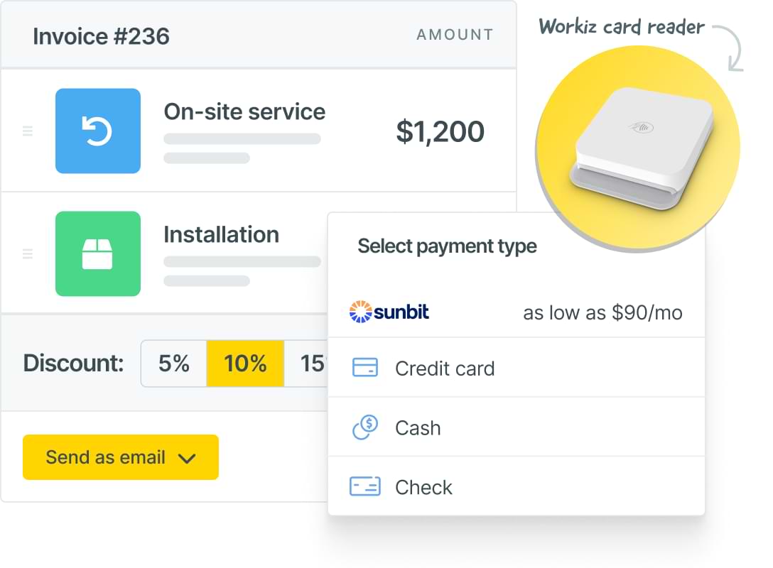 Workiz Card Reader Payment Management System