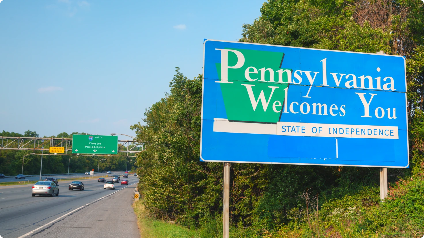 Pennsylvania State Road Sign