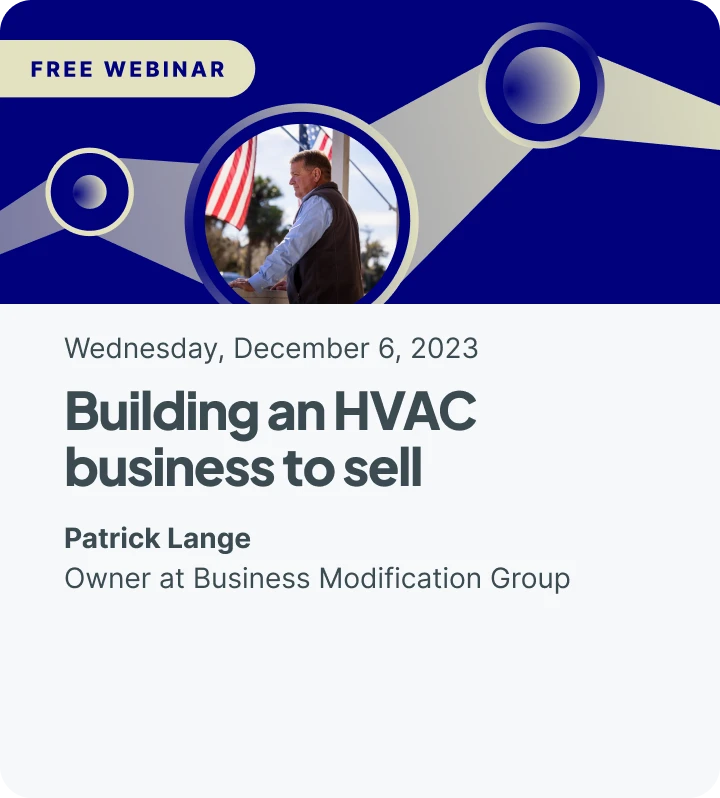 Building an HVAC business to sell